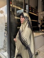 چادر رنگی ژاکارد ابریشم کد 055