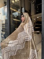 چادر رنگی ژاکارد ابریشم کد 057