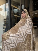 چادر رنگی ژاکارد ابریشم کد 057 - Image 2